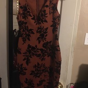 Orange with black dress